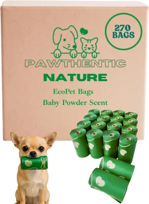 100% Compostable Poop Bags for Dogs and Cats  Biodegradable, Leak-Proof, Extra Thick, Eco-Friendly, 270 Count, Plant-Based Waste Bags