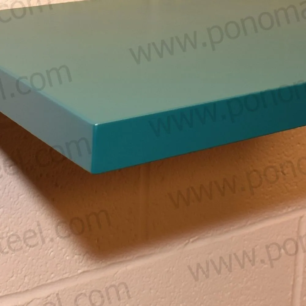 18"x10"x2.0" (cm.46x25.4x5.1) brushed stainless steel floating shelf