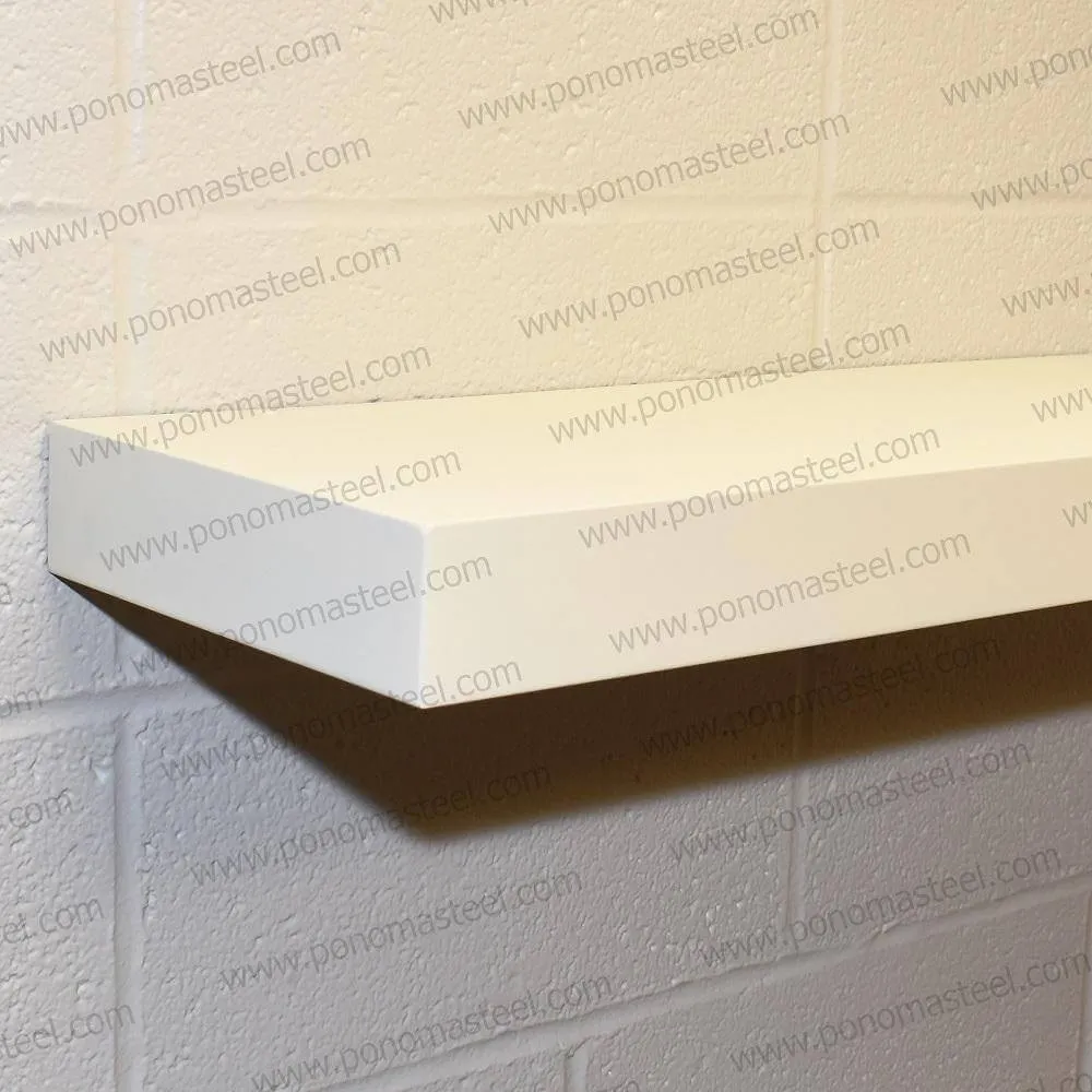 18"x10"x2.0" (cm.46x25.4x5.1) brushed stainless steel floating shelf