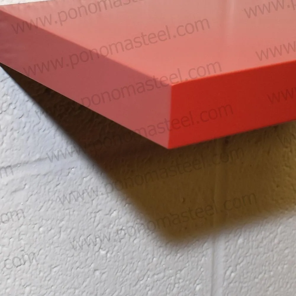18"x10"x2.0" (cm.46x25.4x5.1) brushed stainless steel floating shelf