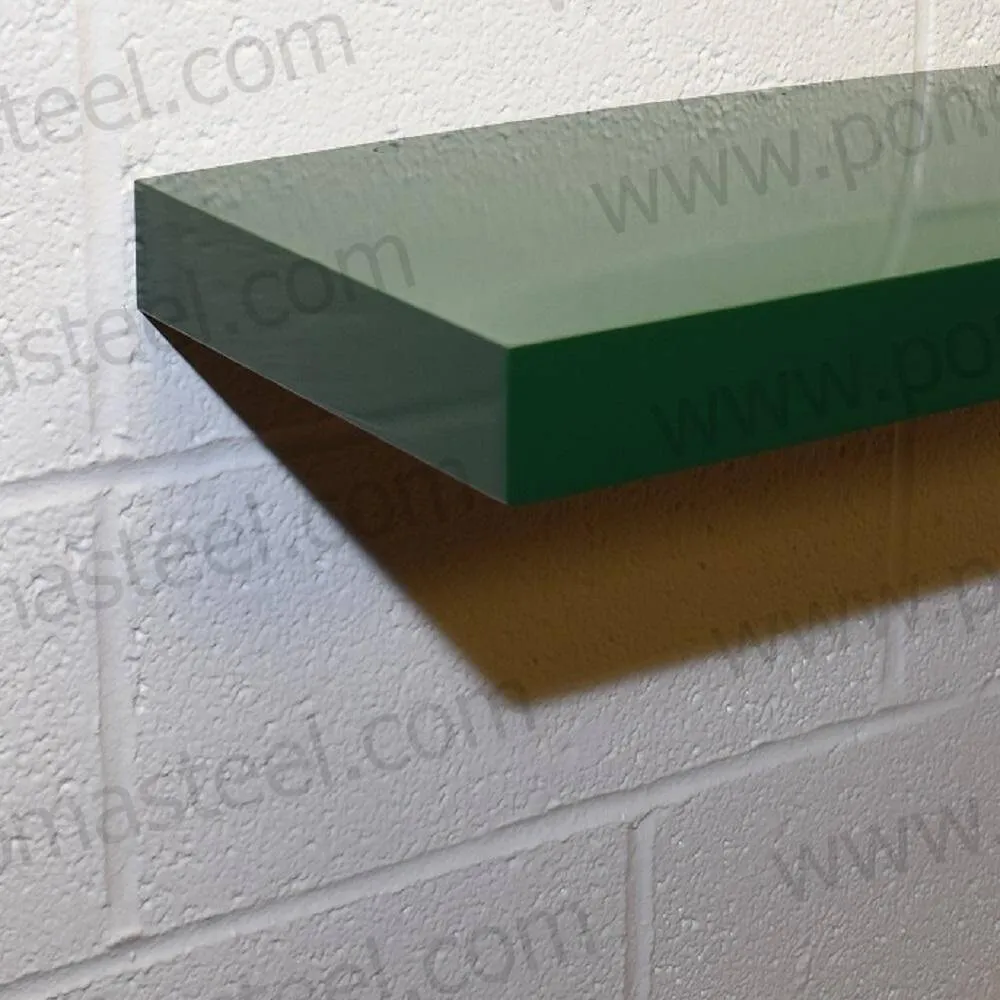 18"x10"x2.0" (cm.46x25.4x5.1) brushed stainless steel floating shelf