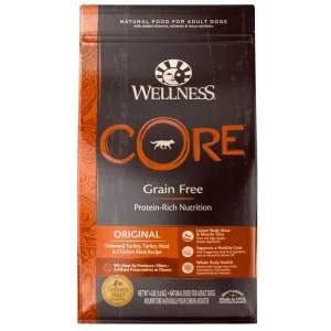 20% OFF FREE Wipes w 24lb: Wellness CORE Grain-Free Original Formula Dry Dog Food