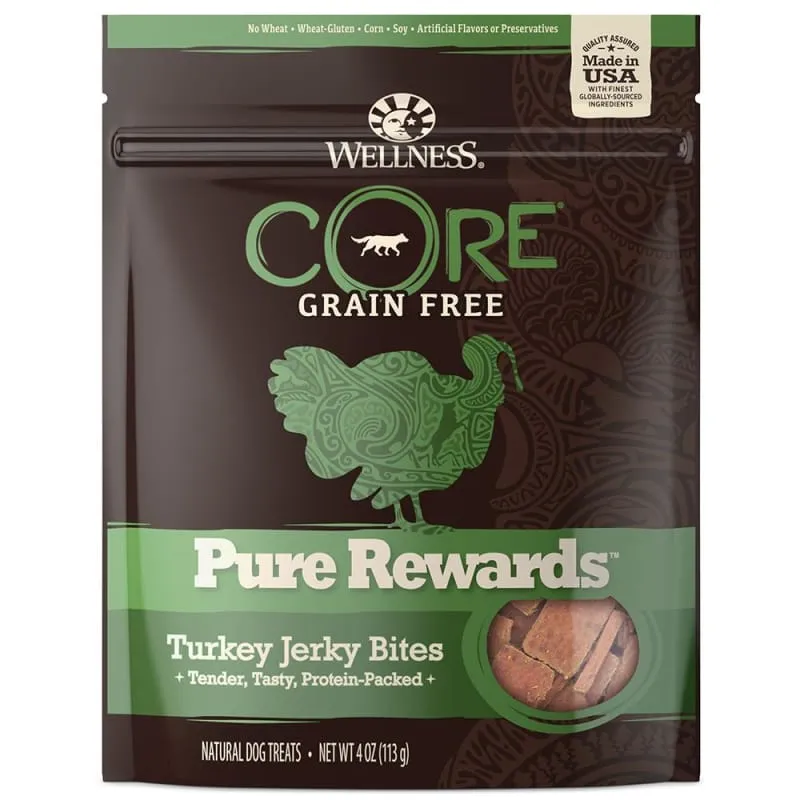 [20% OFF] Wellness Core Pure Rewards Turkey Jerky Bites Dog Treats 4oz