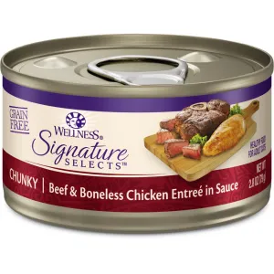 20% OFF: Wellness CORE Signature Selects Chunky Beef & Chicken Grain-Free Canned Cat Food