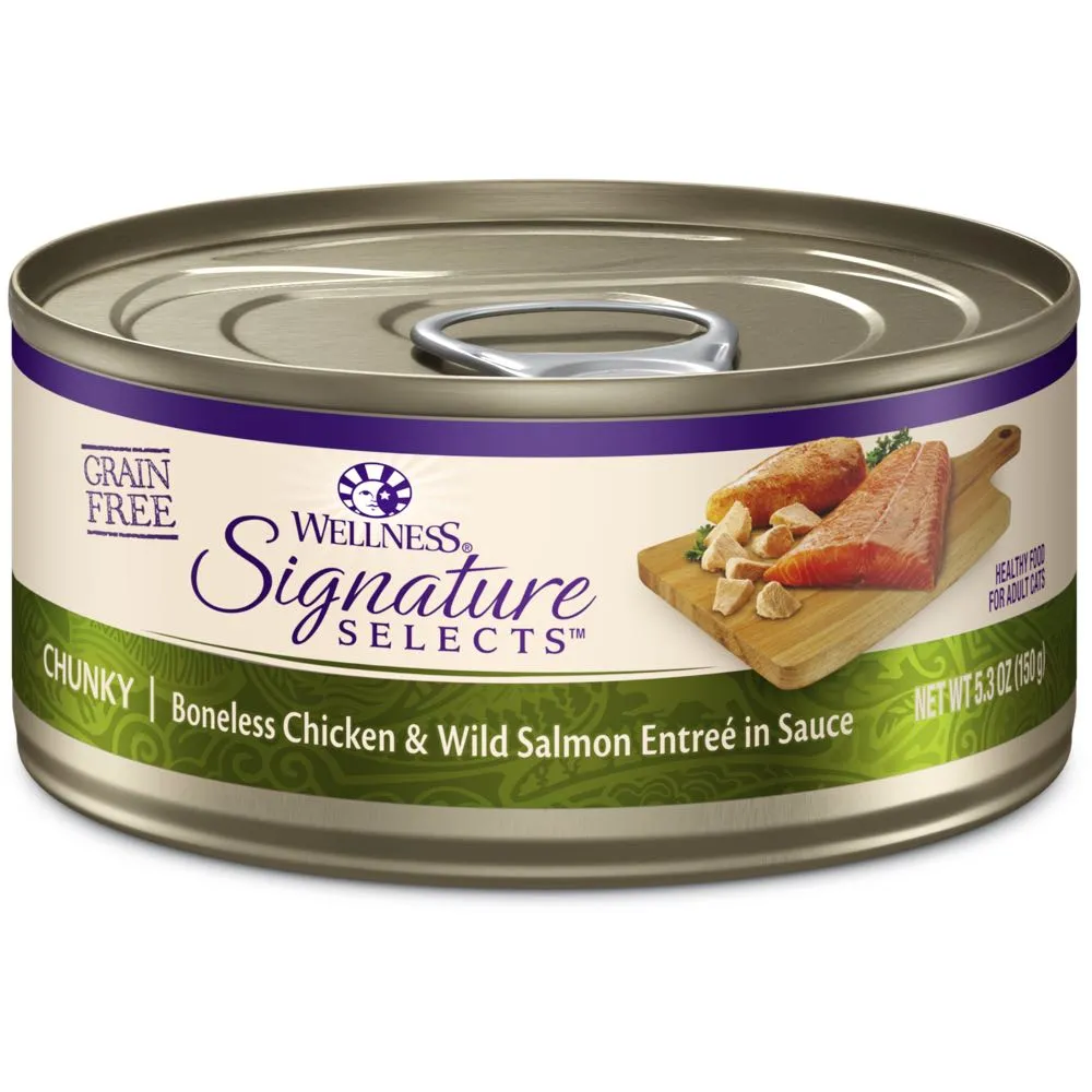20% OFF: Wellness CORE Signature Selects Chunky Chicken & Salmon Grain-Free Canned Cat Food