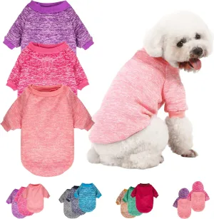 3 Pack Dog Sweater, Dog Sweaters for Small Dogs, Warm Soft Pet Clothes for Puppy, Medium Large Cat, Dogs Girl or Boy, Dog Shirt for Winter Christmas (Pink Purple HotPink, X-Large)