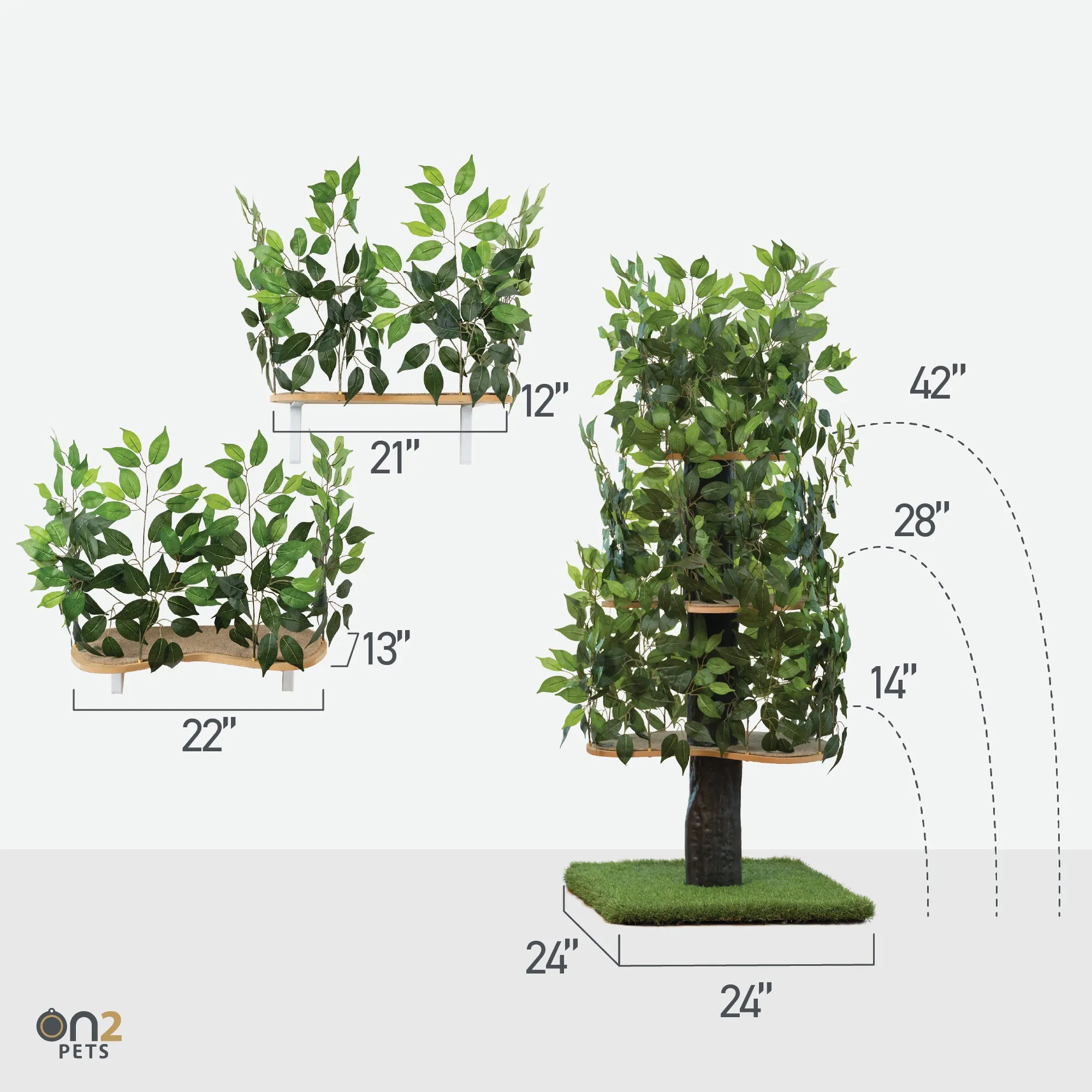 5-ft Interchangeable Leaves Cat Tree & Canopies Bundle