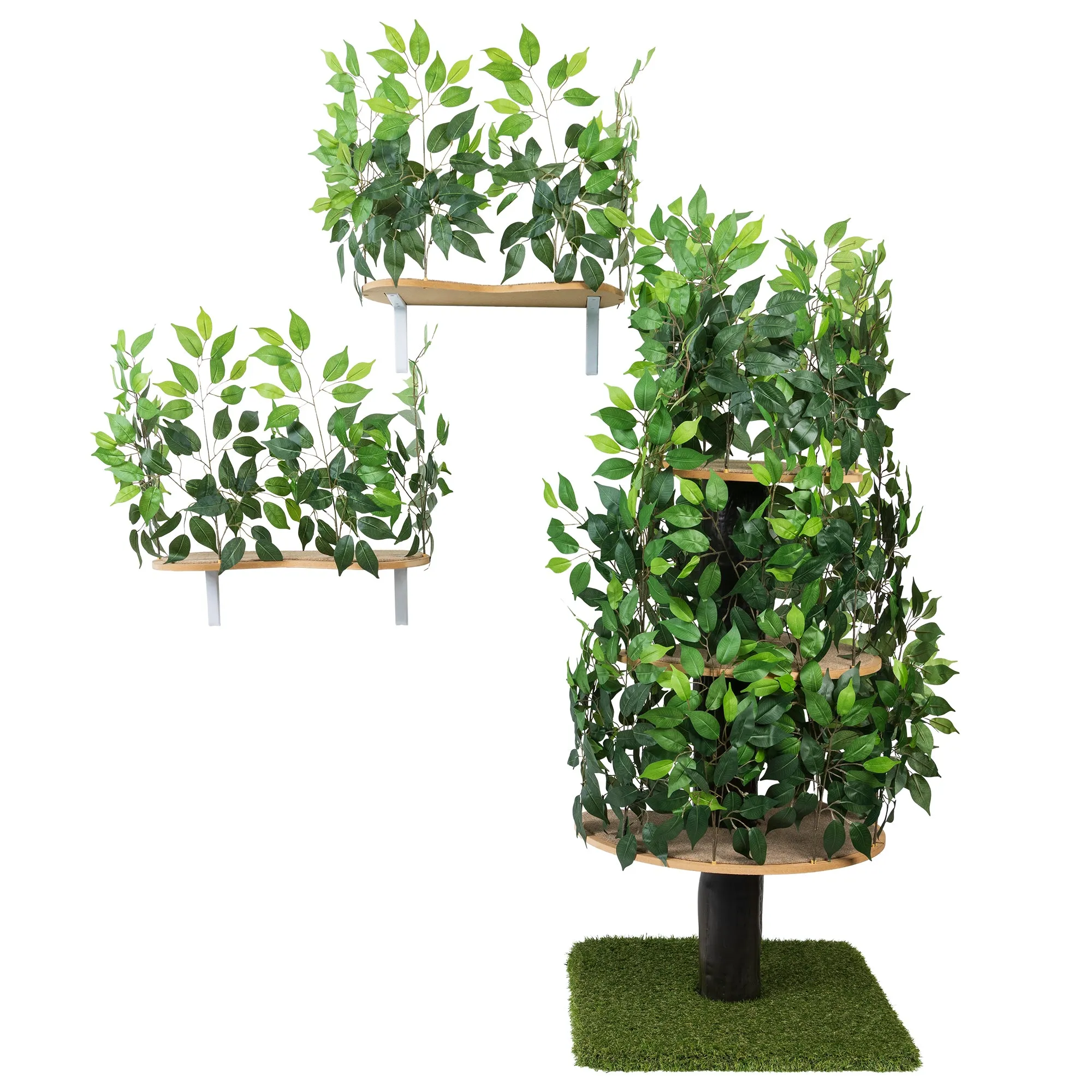 5-ft Interchangeable Leaves Cat Tree & Canopies Bundle