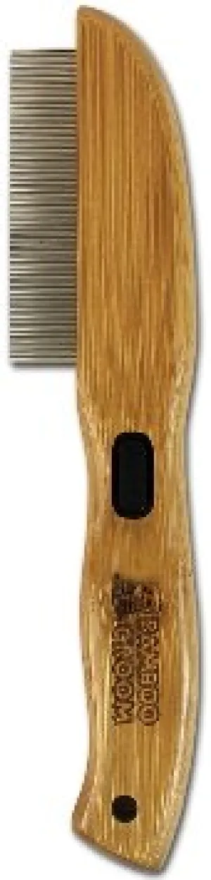 Bamboo Groom  Flea Comb With 77 Rotating Pins
