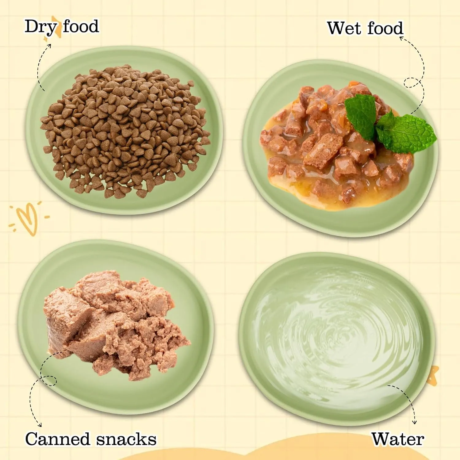 BNOSDM Silicone Dog Food Plate Shallow Dogs Bowl Flat Cat Dish 2 Pack Small Puppy Plates for Small Dog and Cats Whisker Fatigue Pet Feeding Bowls for Dry and Wet Food