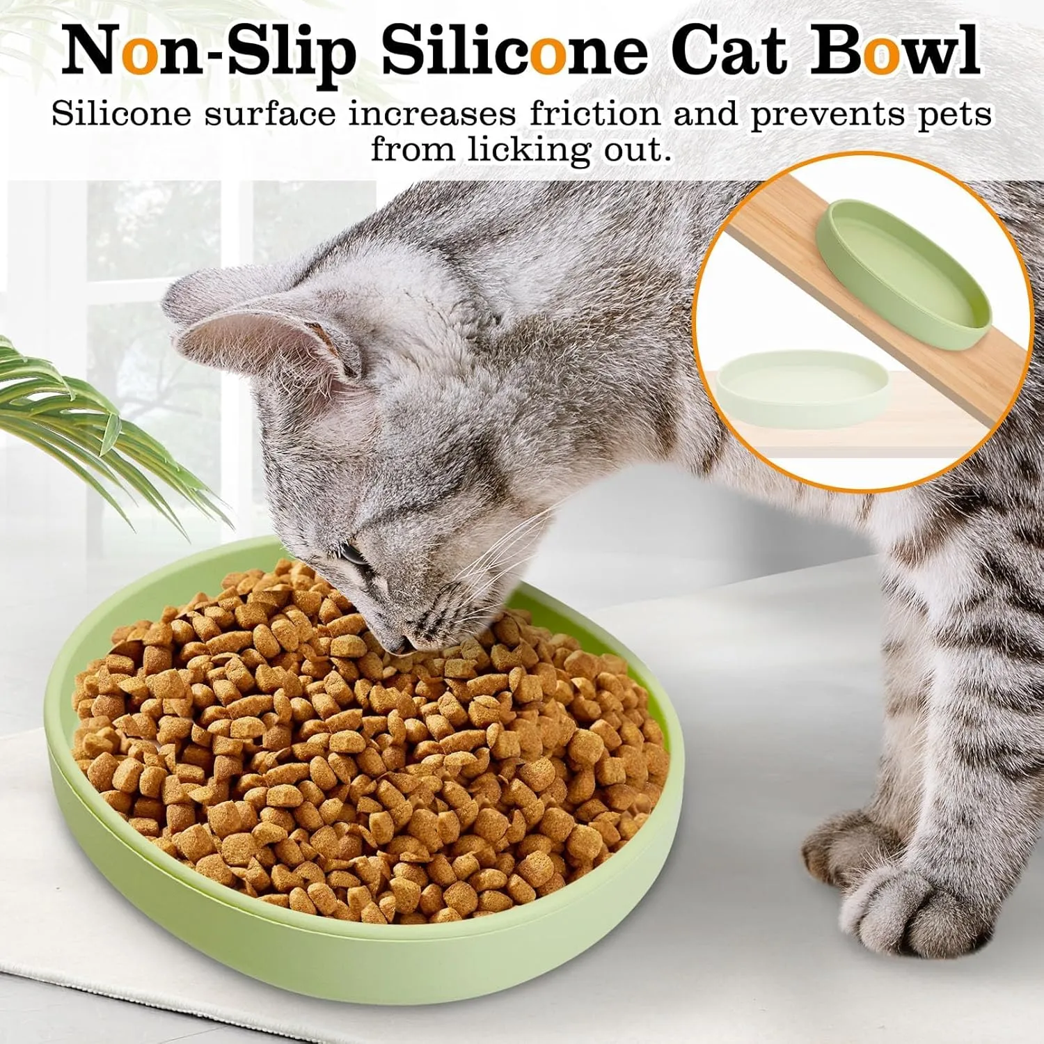 BNOSDM Silicone Dog Food Plate Shallow Dogs Bowl Flat Cat Dish 2 Pack Small Puppy Plates for Small Dog and Cats Whisker Fatigue Pet Feeding Bowls for Dry and Wet Food
