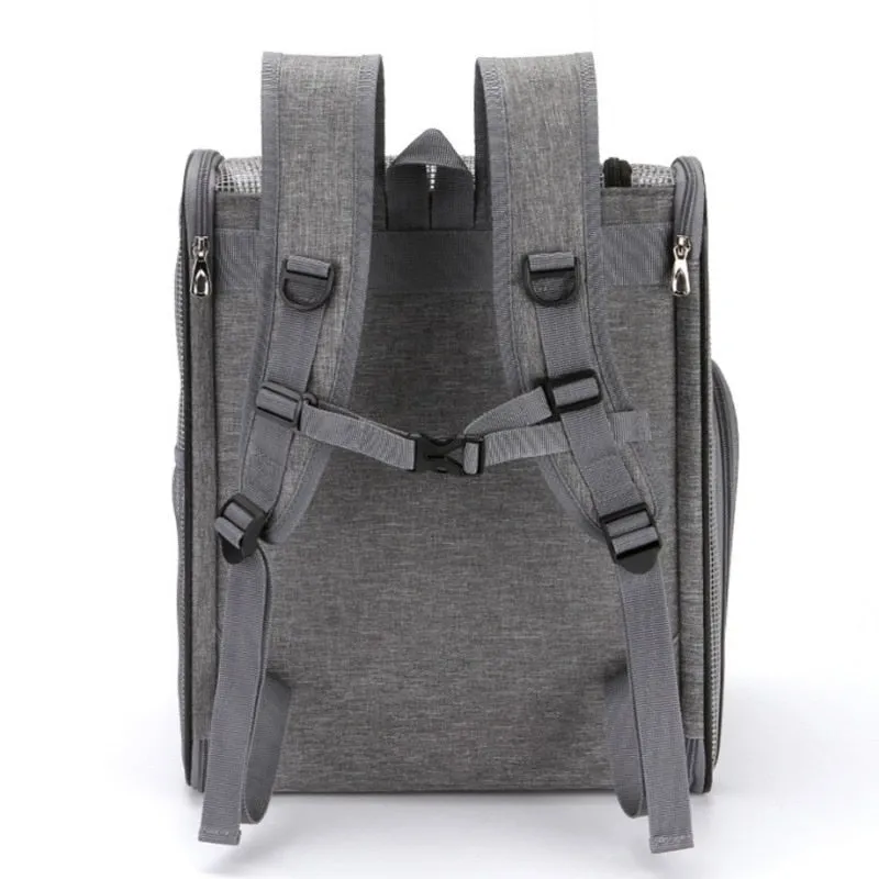 Breathable Folding Pet Cat Dog Carrier Backpack With Zipper For Pet Dog Travel