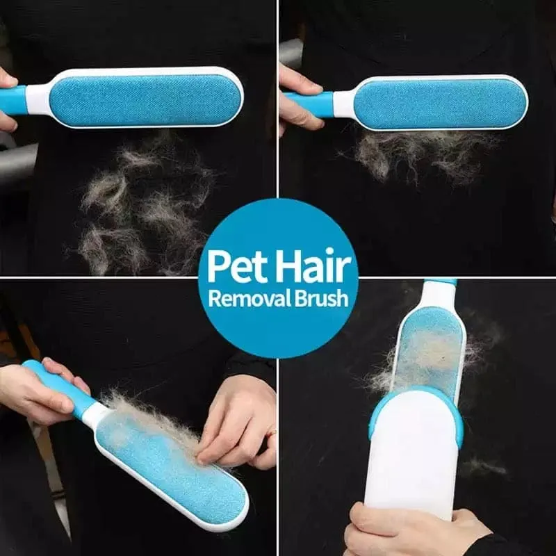 Carpet Cleaning Brush, Reusable Double Side Hair Remover, Pet Dog Cat Hair Brush, Dust Cleaning Brush, Portable Sofa Clothes Cleaning Flannel Brush, Reusable Lint Roller Brush