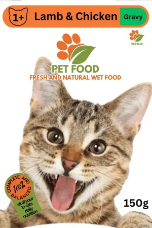 Cat Food  Lamb & Chicken in Gravy 150g