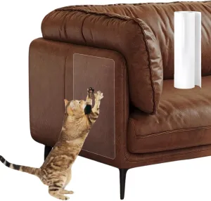 Cat Scratch Furniture Protector - Couch Protector from Cat Claws, Anti-Scratch Leather Sofas Protection, Easy to Remove & No Trace, 7.9" x 196.8"