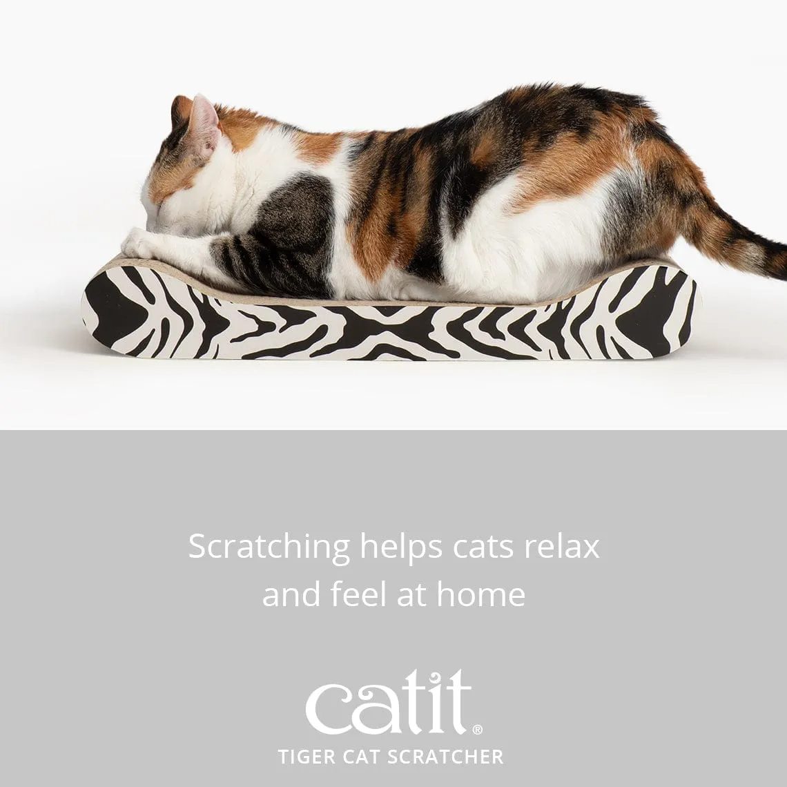 Catit Scratcher with Catnip – White Tiger
