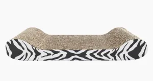 Catit White Tiger Cat Scratcher Board with Catnip