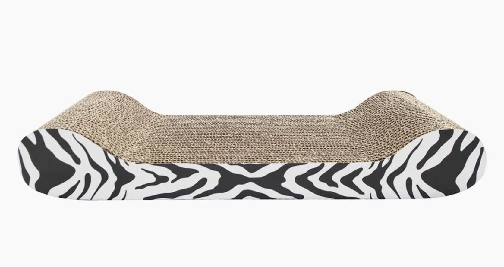 Catit White Tiger Cat Scratcher Board with Catnip