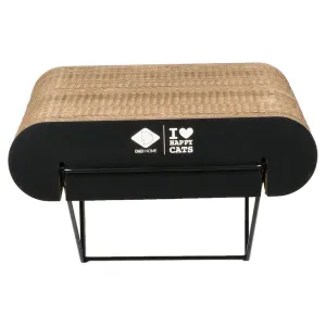 DAVID L - Cardboard wall shelf L - 60x29x24cm Brown/Black