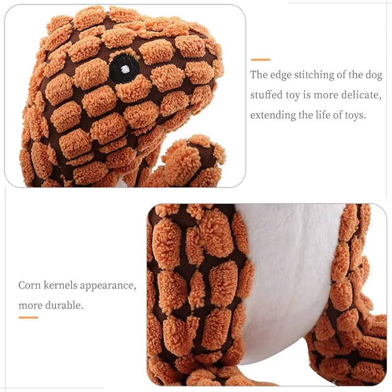 DinoFun: Squeaky Plush Dinosaur Toys - Interactive Chew Toys for Dogs. Plush Stuffing Pet Supplies for Small Dog Chew Molar Fun!