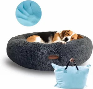 Dog Bed for Large and Medium Dogs  Orthopaedic Memory Foam, Ultra-Soft Plush, Non-Slip Base  Anti-Stress Bed for Dogs and Cats