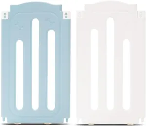 Dog Playpen, Foldable Puppy Play Pen for Indoors, 25.5" H 2-Panel Adjustable Shape Dog Fence Panels, Non-Slip & Secure Pet Gate,Easy Assemble/Storing(Blue,White)