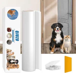 Door Protector from Dog Scratching, Thicken Anti Scratch Guard for Furniture, Window, Wall with Clear Heavy Duty Flexible Door Claw Shield, Cat Scratch Furniture Protector - (160"x11.8")