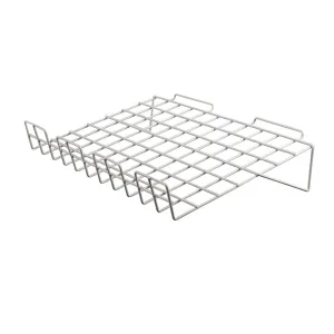 Downslant Wire Shelf for Slatwall with Front Lip, 22-1/2" x 14", White (shipped in full boxes of 6)
