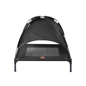 Elevated Dog Bed With Tent - Black