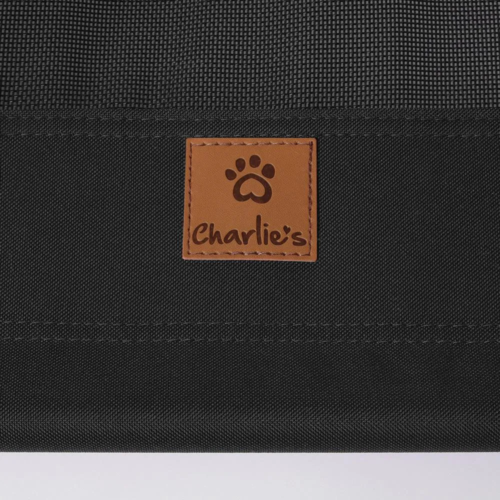 Elevated Dog Bed With Tent - Black