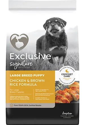 Exclusive® Signature® Large Breed Puppy Chicken & Brown Rice Formula