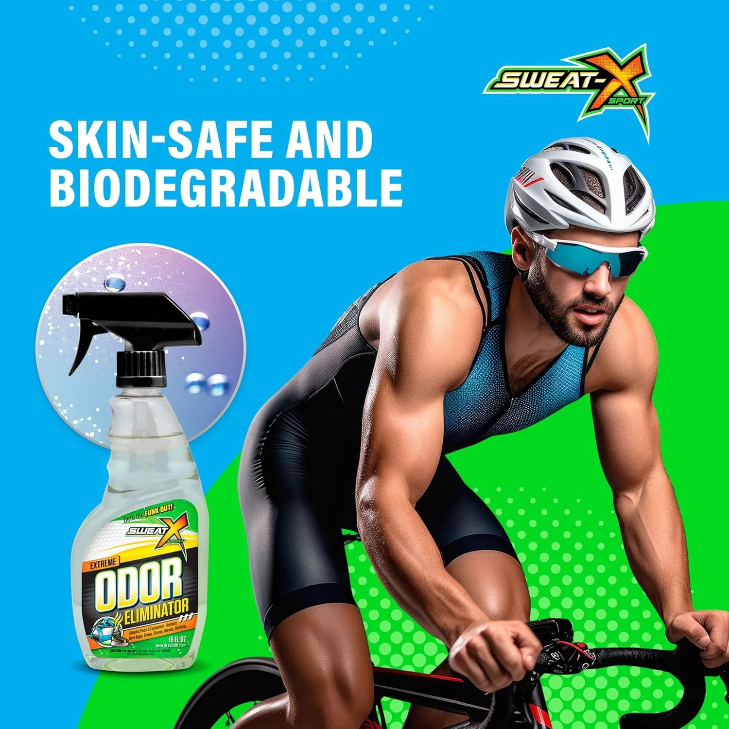 Extreme Odor Spray - Multipurpose No-Wash Deodorizer - Ideal for Shoes and Gym Clothing - Victory Scent (16 fl oz)