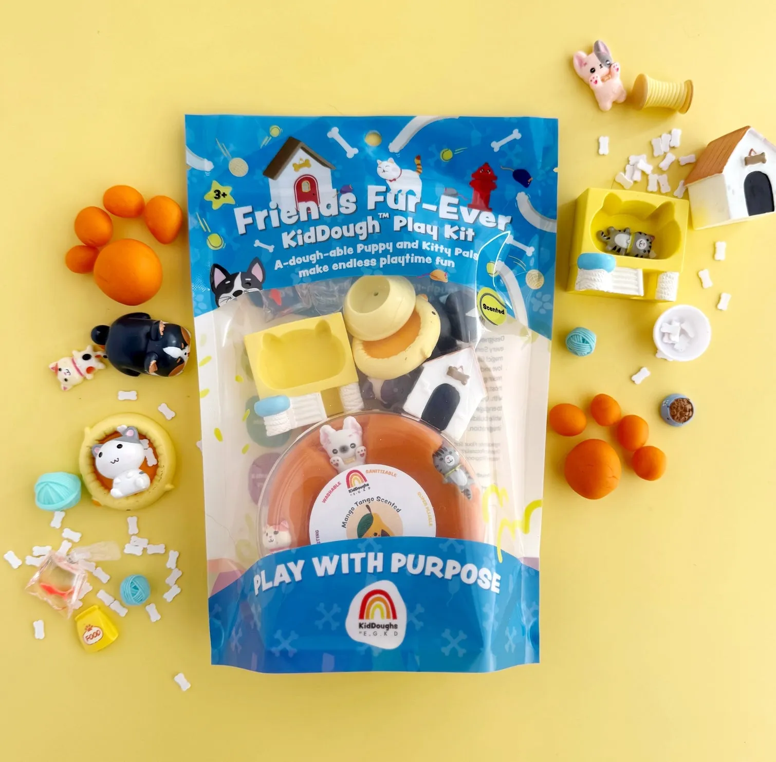 Friends Fur-Ever Play Dough Kit by Earth Grown KidDoughs