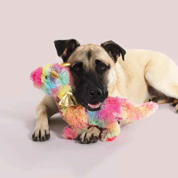 Fringe Dog Toy Rainbow Dragon