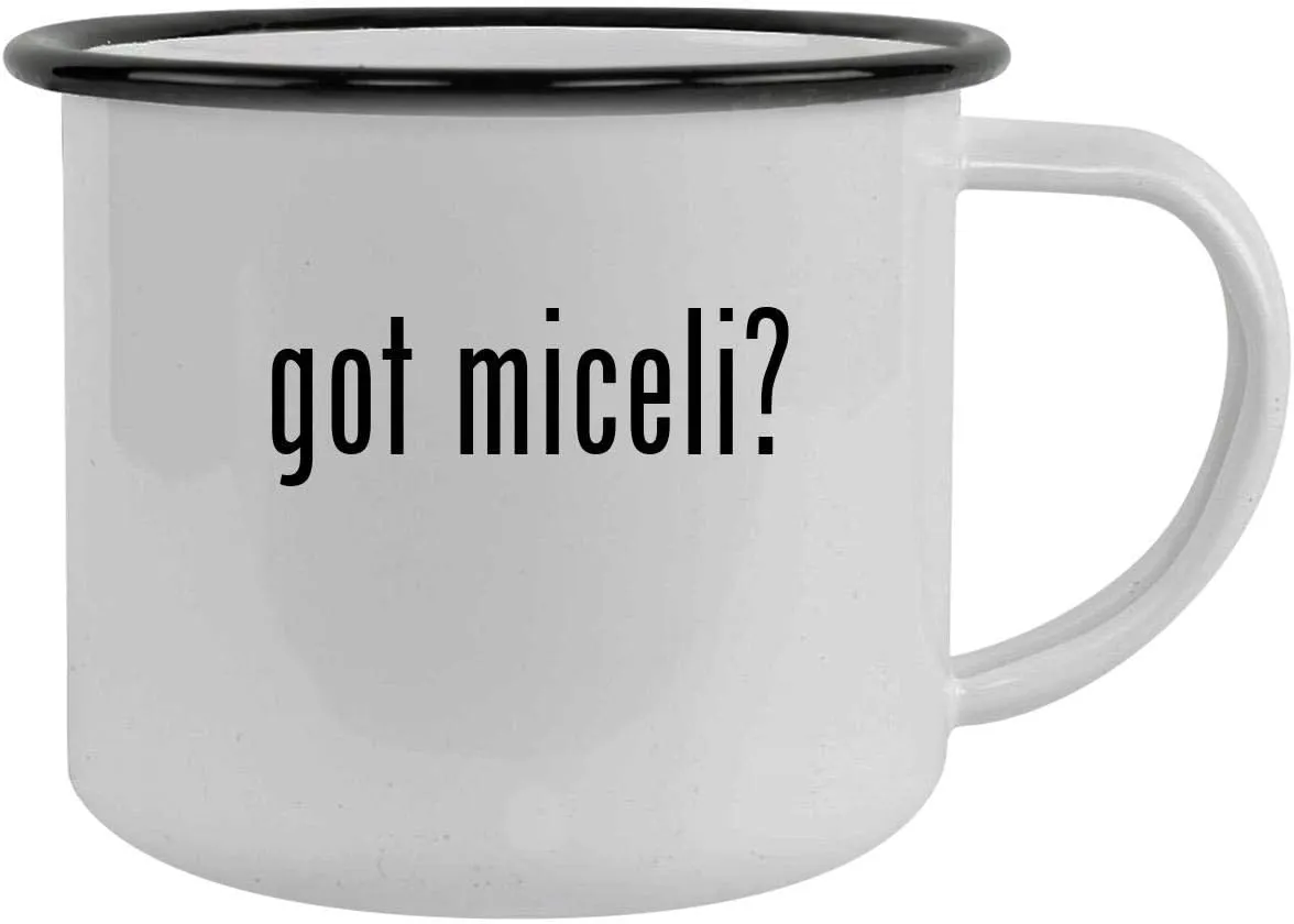 got miceli? - 12oz Camping Mug Stainless Steel, Black