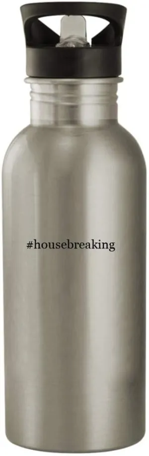 #housebreaking - 20oz Stainless Steel Water Bottle, Silver