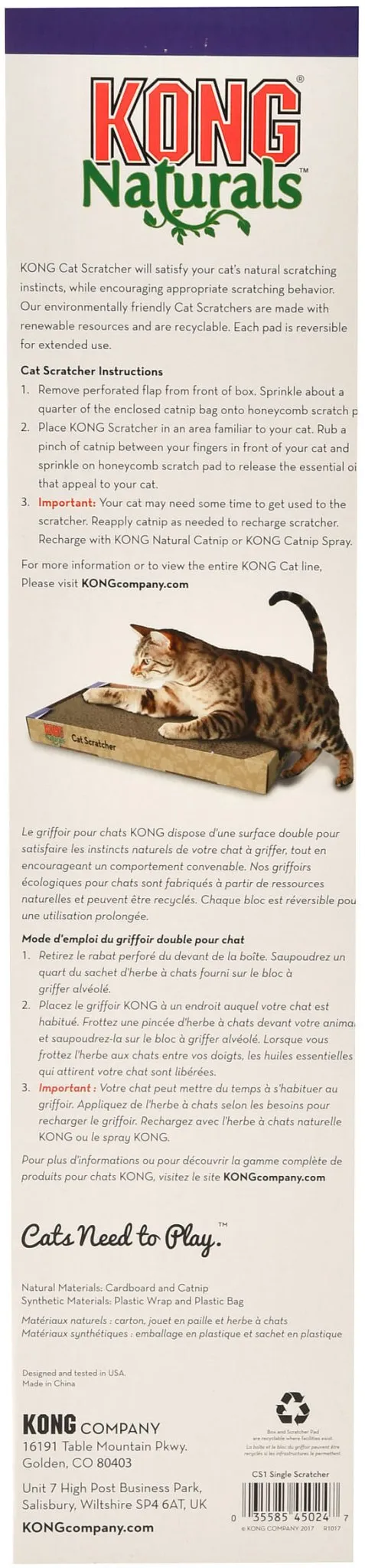KONG Naturals Cat Scratcher, Single