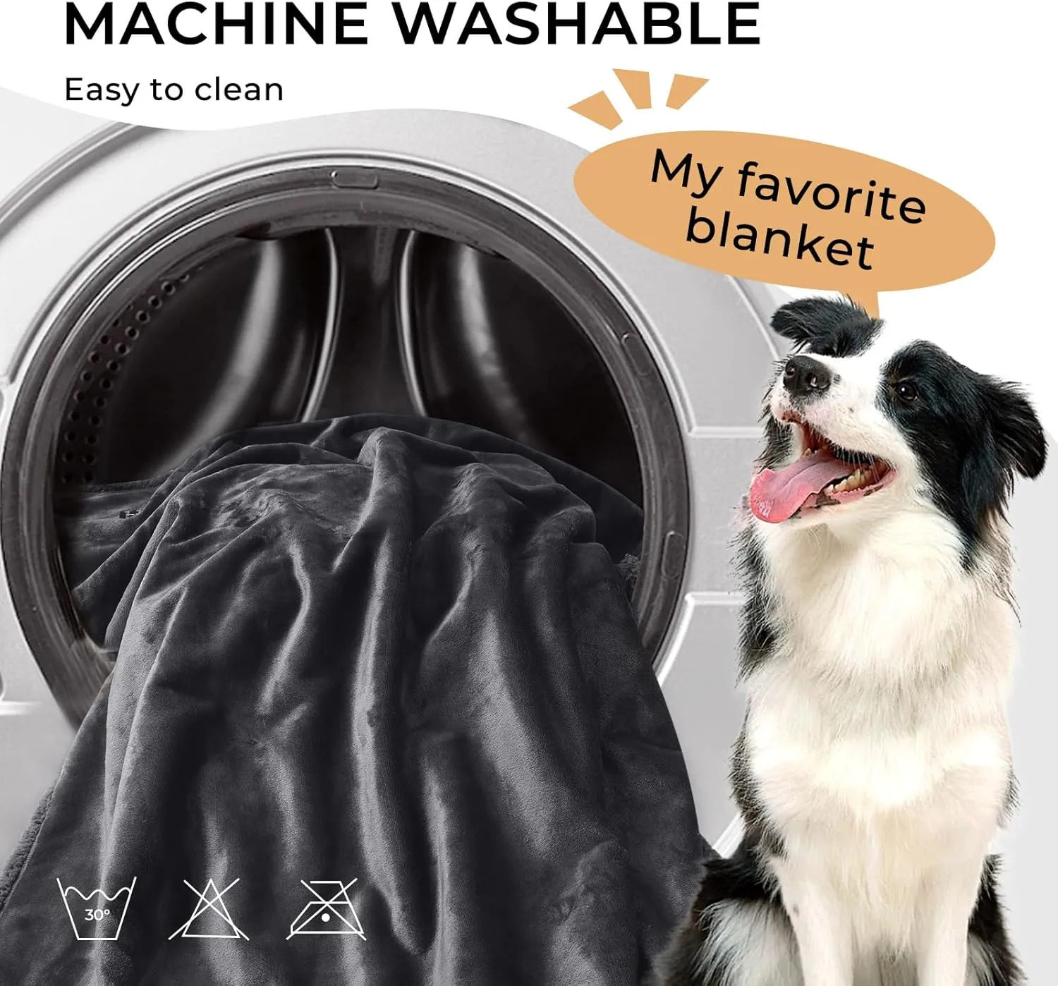 Luciphia Waterproof Blanket for Large Dogs Liquid Proof Furniture Protector Washable Pet Reversible Bed Cover for Couch Soft Sherpa Fleece Cat Blanket for Small Medium Grey Medium57" x 40"