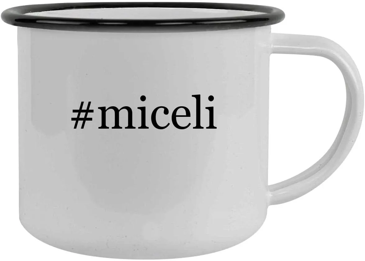 #miceli - 12oz Hashtag Camping Mug Stainless Steel, Black