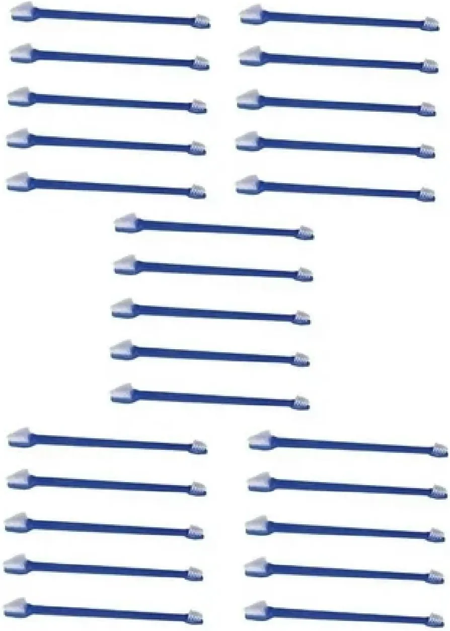 Pet Toothbrush Dual End Bulk Packs Dog and Cat Oral Health Select Color Quantity Great for Gifts and Donations (Royal Blue - 25 Toothbrushes)