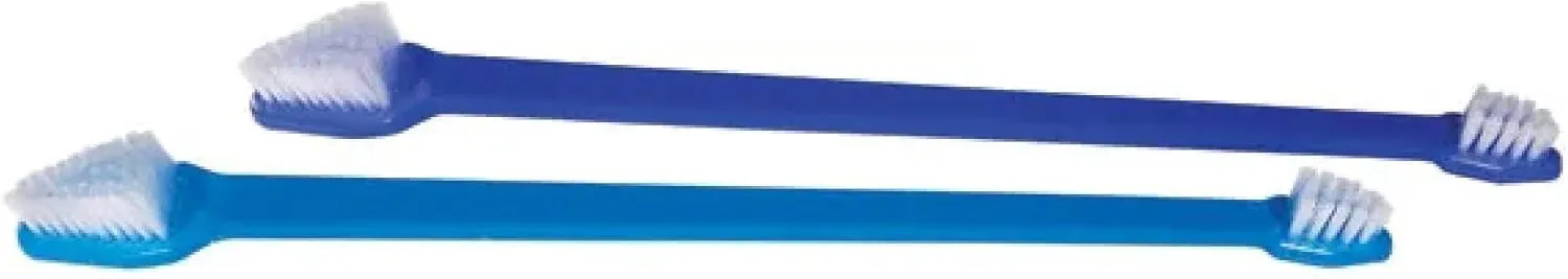 Pet Toothbrush Dual End Bulk Packs Dog and Cat Oral Health Select Color Quantity Great for Gifts and Donations (Royal Blue - 25 Toothbrushes)