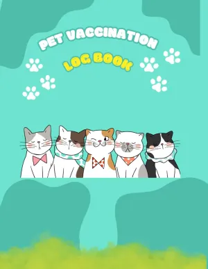 Pet Vaccination Log Book: Track and Organize Your Pets Vaccinations, Medical Records, and Health History in One Place Paperback  May 24, 2025