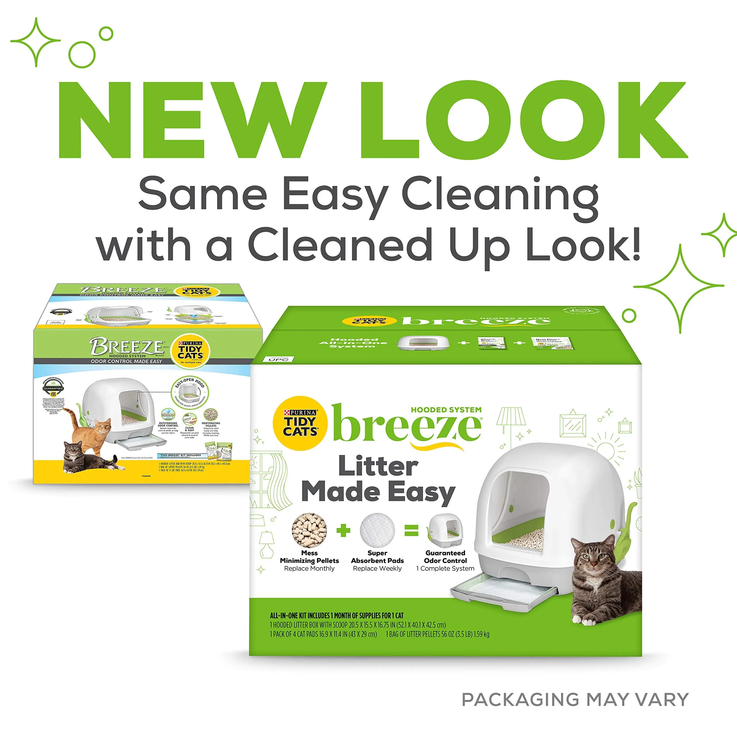 Purina Tidy Cats Breeze Hooded Non-Clumping Multiple Cat Litter Box System - Extra Large