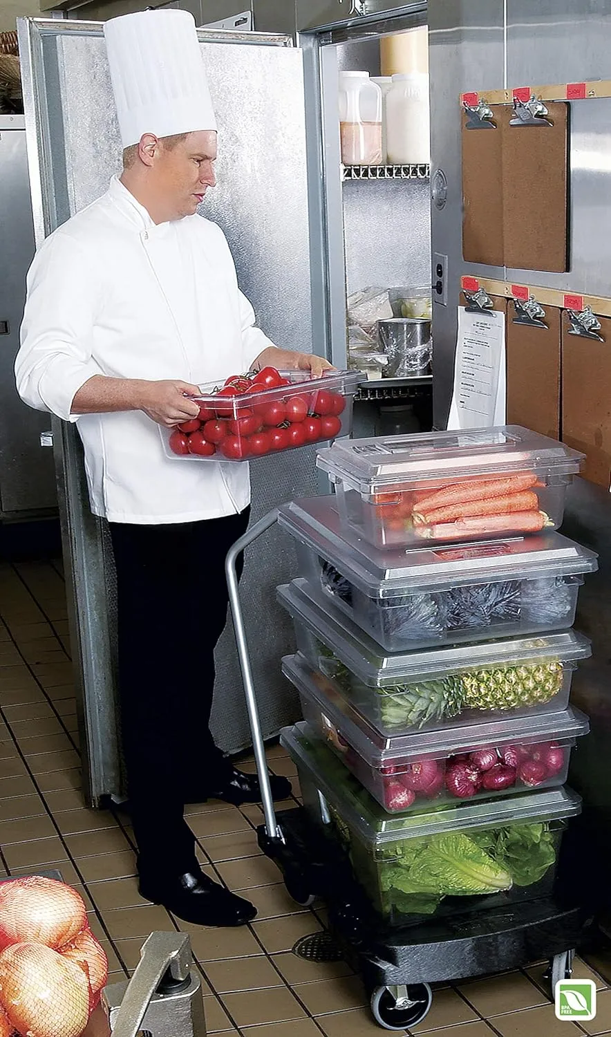 Rubbermaid Commercial Products Food Storage Box, 2.75 Gallon Capacity, White, for Restaurant/Kitchen/Cafeteria