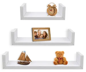 Set of 3 Floating U Shelves