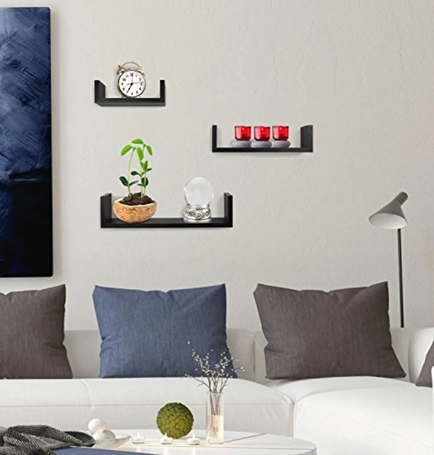 Set of 3 Floating U Shelves
