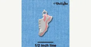Silver Plated CROSS COUNTRY Running Shoe Pink Charm Pendant  che0328