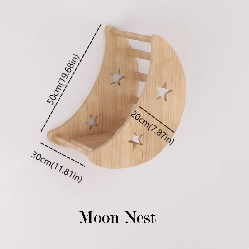 Solid Wood Cat Wall Shelves | Cat Wall Furniture