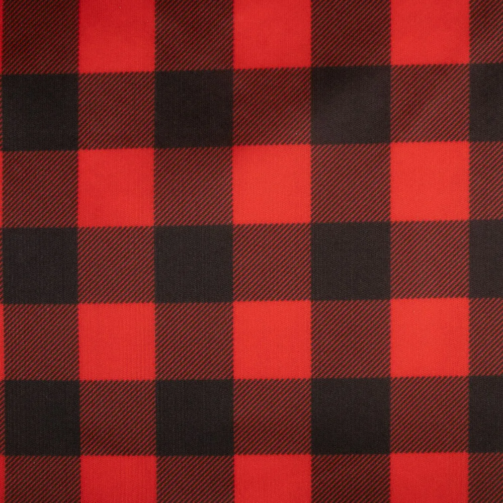 Stay dry digital printed PUL - Buffalo plaid - Red