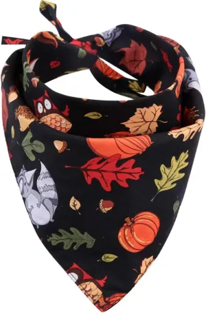 Thanksgiving Dog Bandana Reversible Triangle Bibs Scarf Accessories for Dogs Cats Pets Animals